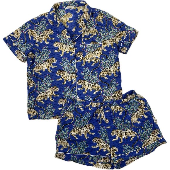Print Fresh Other - PrintFresh Sz L Blue Tiger Queen PJ Short Set